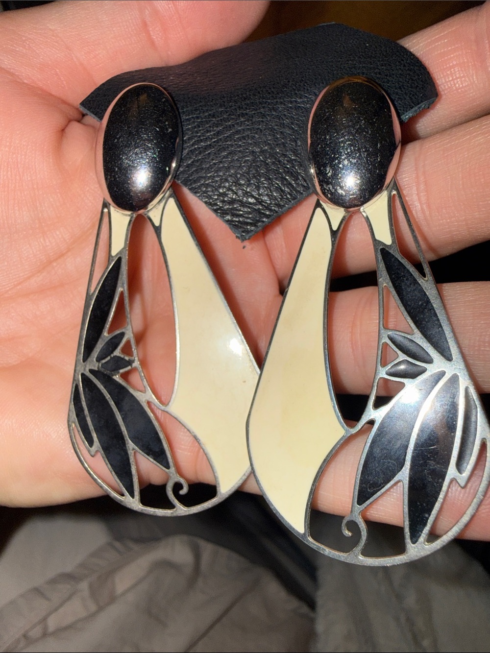 Silver-Tone Floral Cutout Drop Earrings - Women Jewelry - Picture 2 of 5